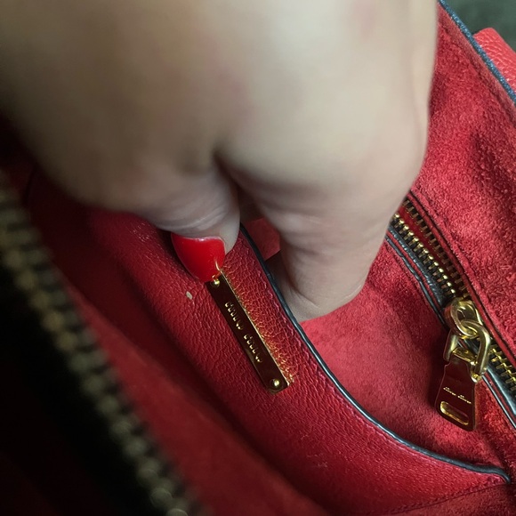 ❌Sold ❌Miu Miu denim and red leather bag | From Prada Japan - Picture 12 of 17